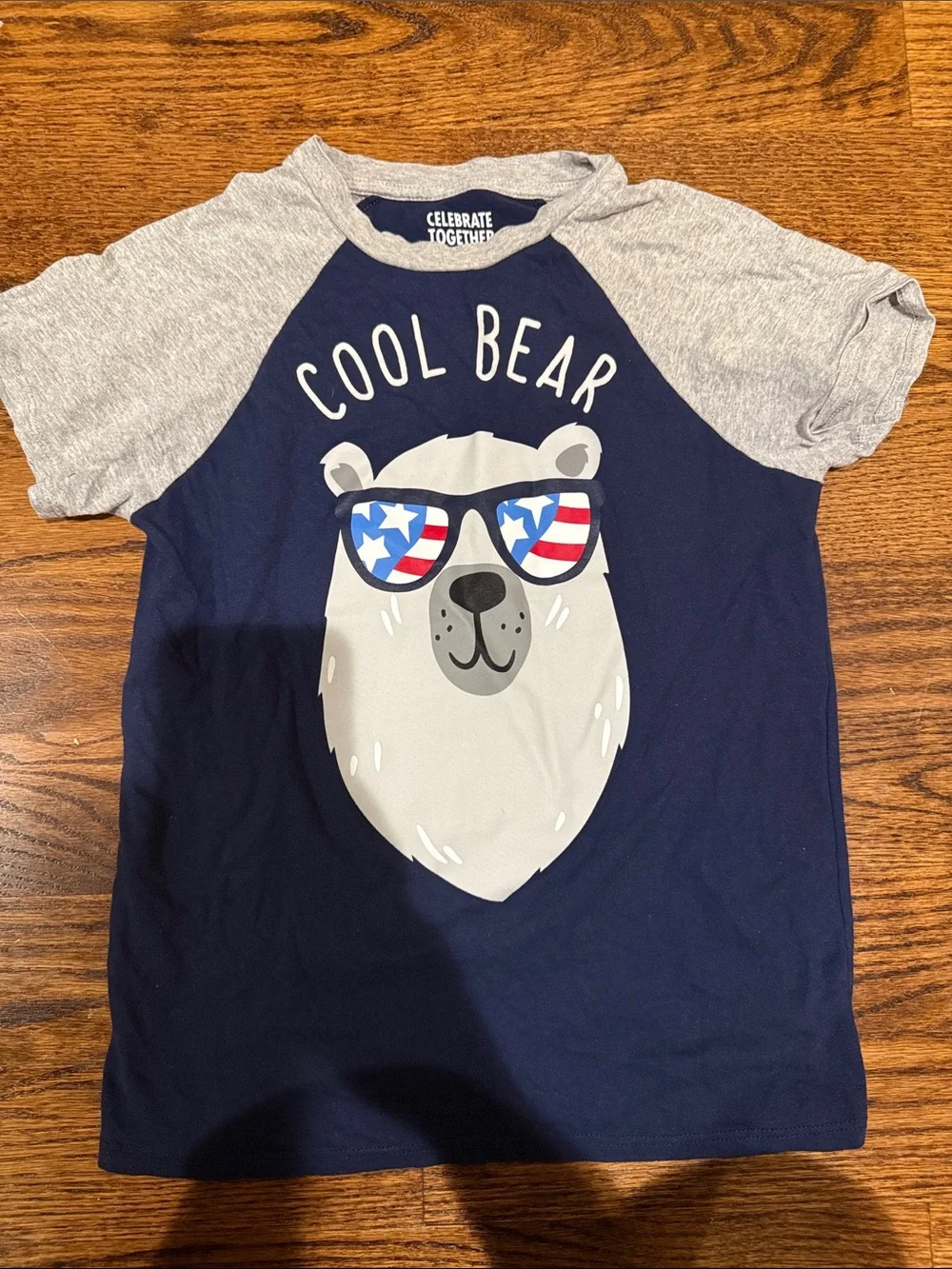 Cool Bear Graphic Tee - Navy & Gray